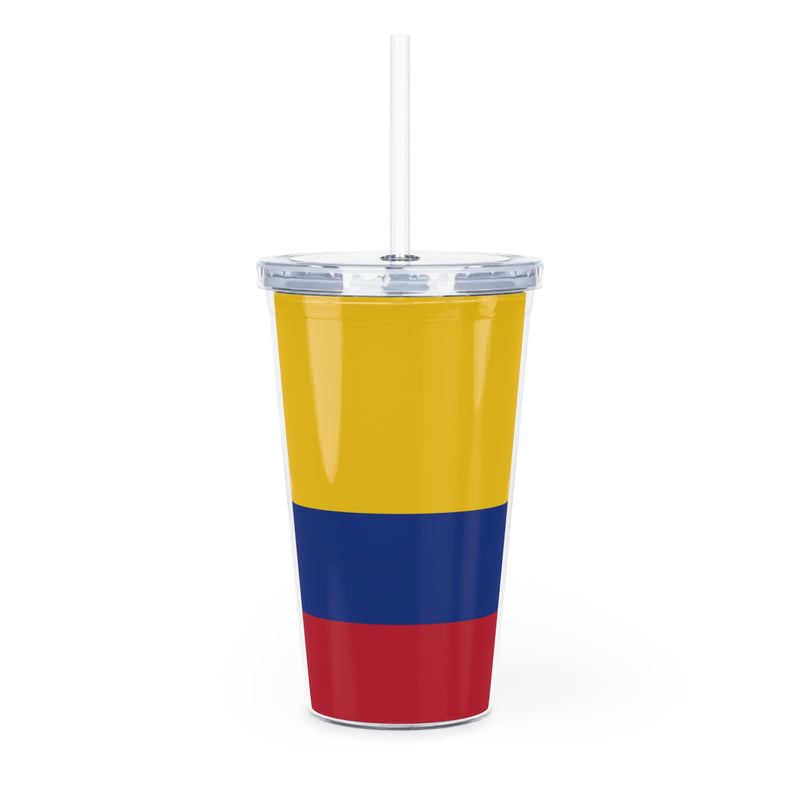 Plastic Tumbler with Straw