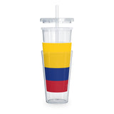 Plastic Tumbler with Straw